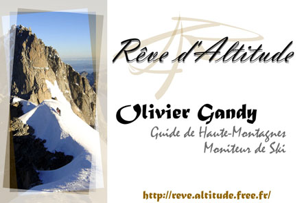 Carte publicit - Olivier Gandy - Guide de Haute Montagne