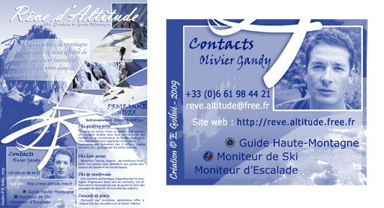 affiche saison Hiver - Olivier Gandy - Guide de Haute Montagne